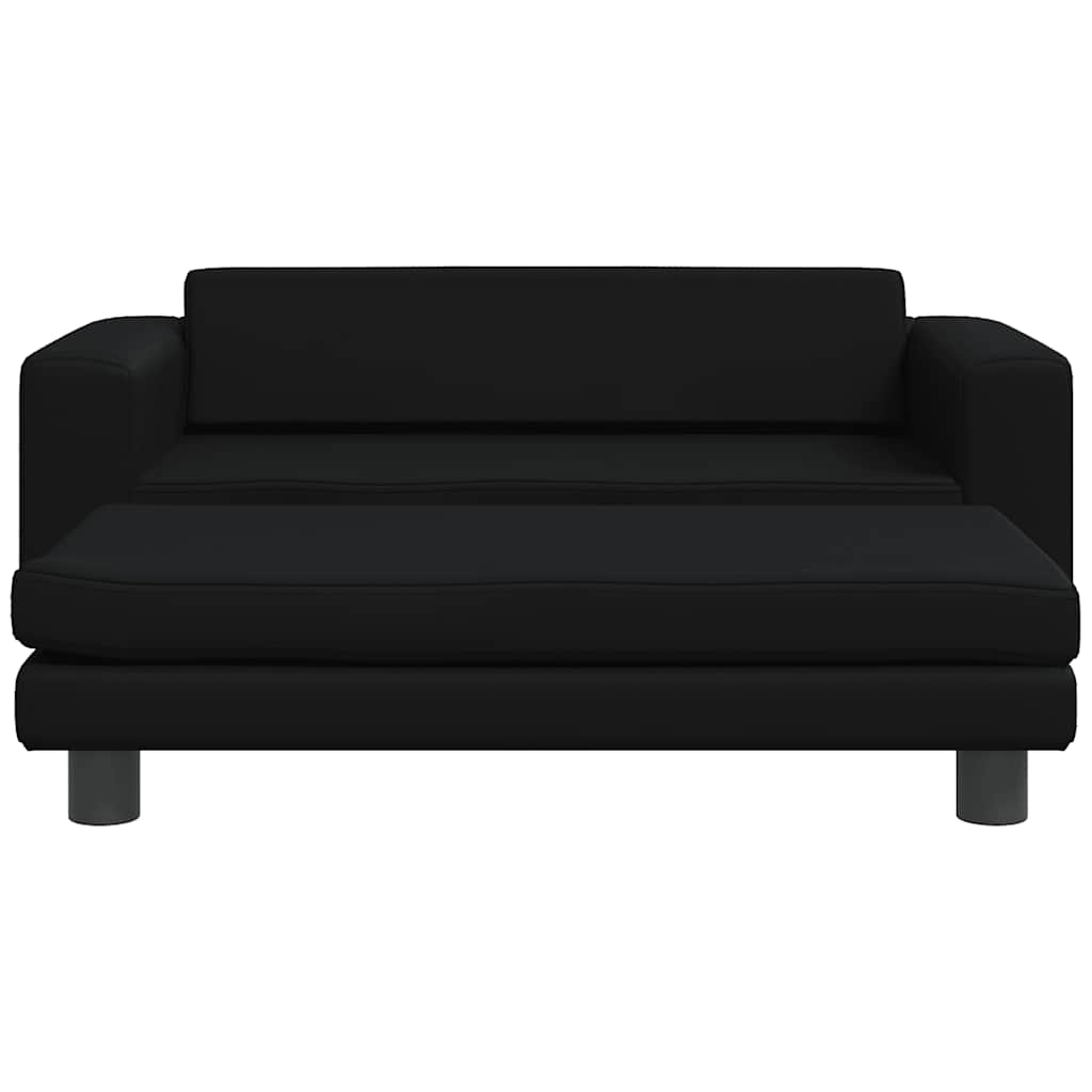 vidaXL Pat pentru câini cu extensie, negru, 100x50x30 cm, piele eco vidaXL Pat pentru câini cu extensie, negru, 100x50x30 cm, piele eco