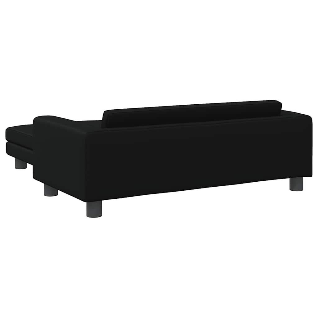 vidaXL Pat pentru câini cu extensie, negru, 100x50x30 cm, piele eco vidaXL Pat pentru câini cu extensie, negru, 100x50x30 cm, piele eco
