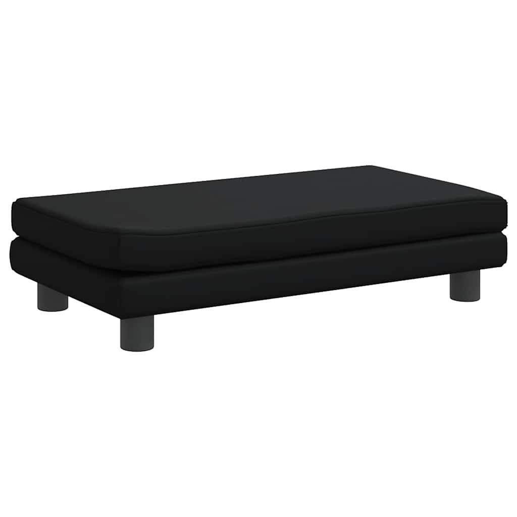vidaXL Pat pentru câini cu extensie, negru, 100x50x30 cm, piele eco vidaXL Pat pentru câini cu extensie, negru, 100x50x30 cm, piele eco