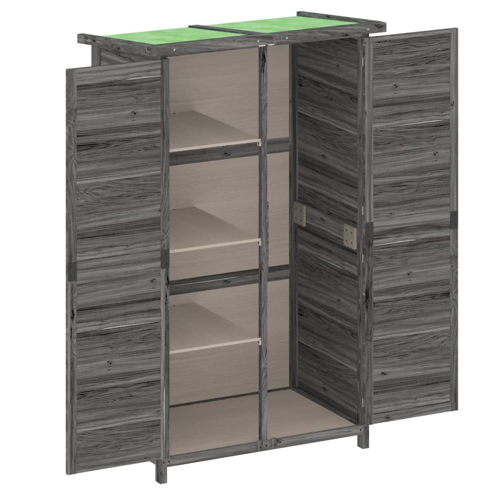 vidaXL Magazie de unelte pentru grădină gri 83x57x140cm lemn masiv pin vidaXL Magazie de unelte pentru grădină gri 83x57x140cm lemn masiv pin