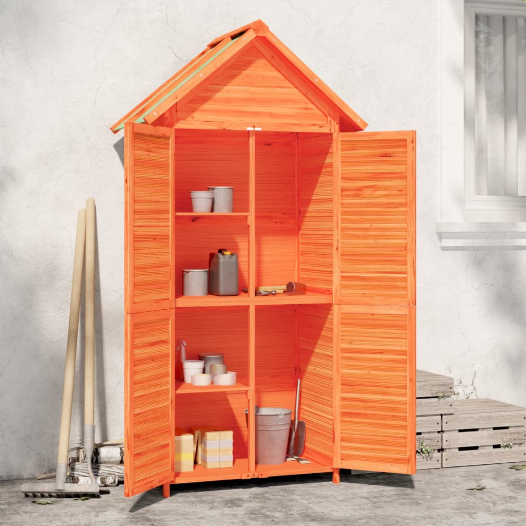 vidaXL Magazie de unelte de grădină maro 89x52,5x175cm lemn masiv pin vidaXL Magazie de unelte de grădină maro 89x52,5x175cm lemn masiv pin