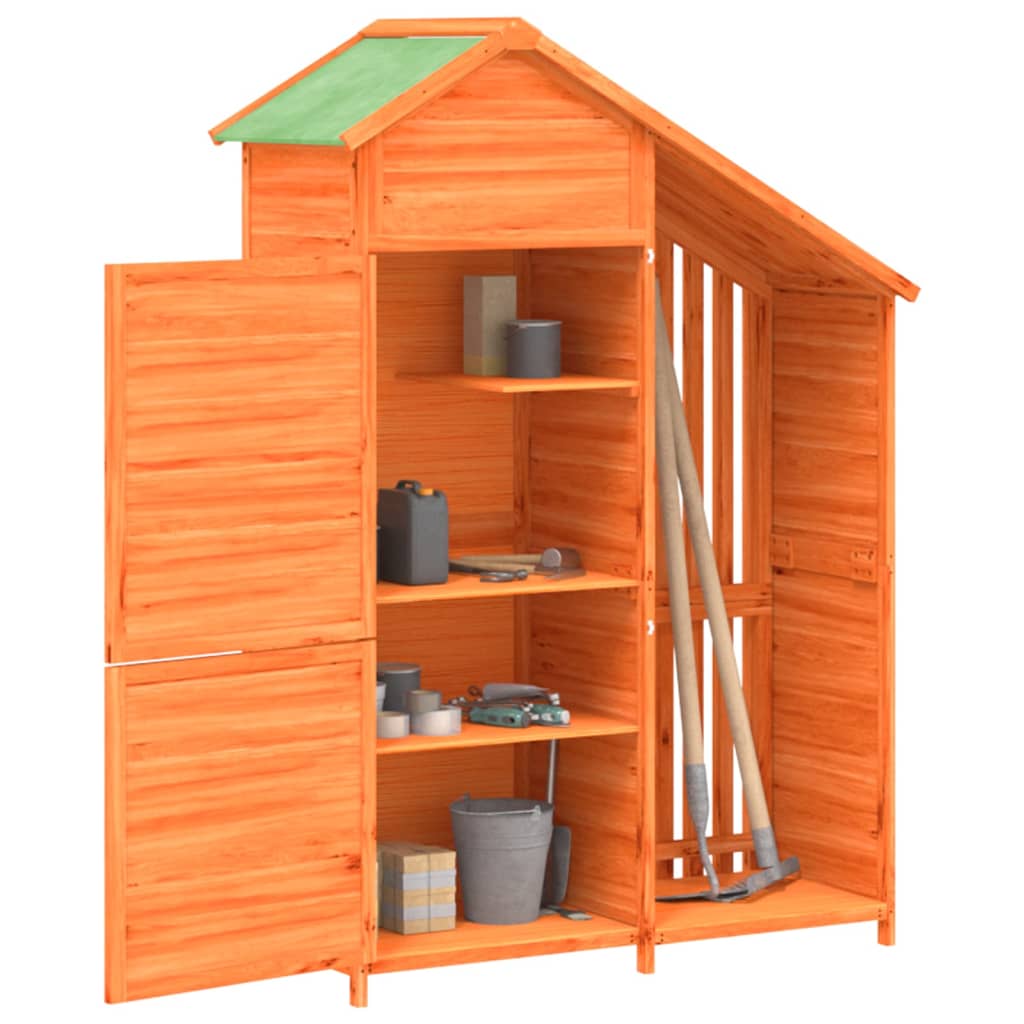 vidaXL Magazie de unelte de grădină maro 120x53,5x170cm lemn masiv pin vidaXL Magazie de unelte de grădină maro 120x53,5x170cm lemn masiv pin