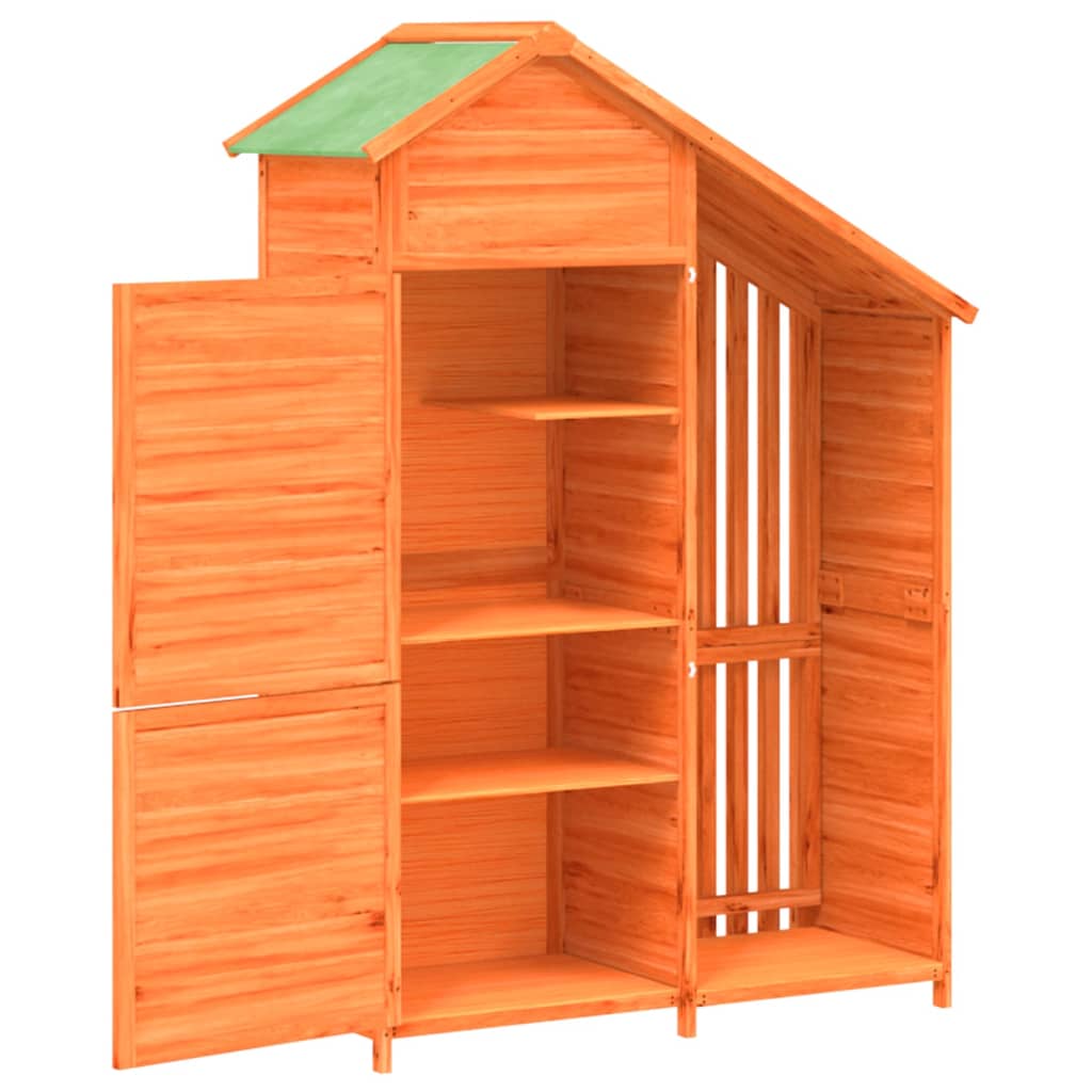 vidaXL Magazie de unelte de grădină maro 120x53,5x170cm lemn masiv pin vidaXL Magazie de unelte de grădină maro 120x53,5x170cm lemn masiv pin