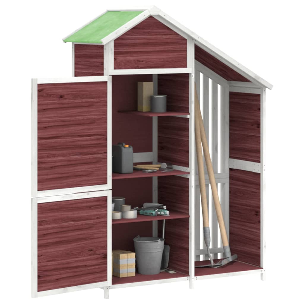 vidaXL Magazie de unelte grădină cafeniu 120x53,5x170cm lemn masiv pin vidaXL Magazie de unelte grădină cafeniu 120x53,5x170cm lemn masiv pin