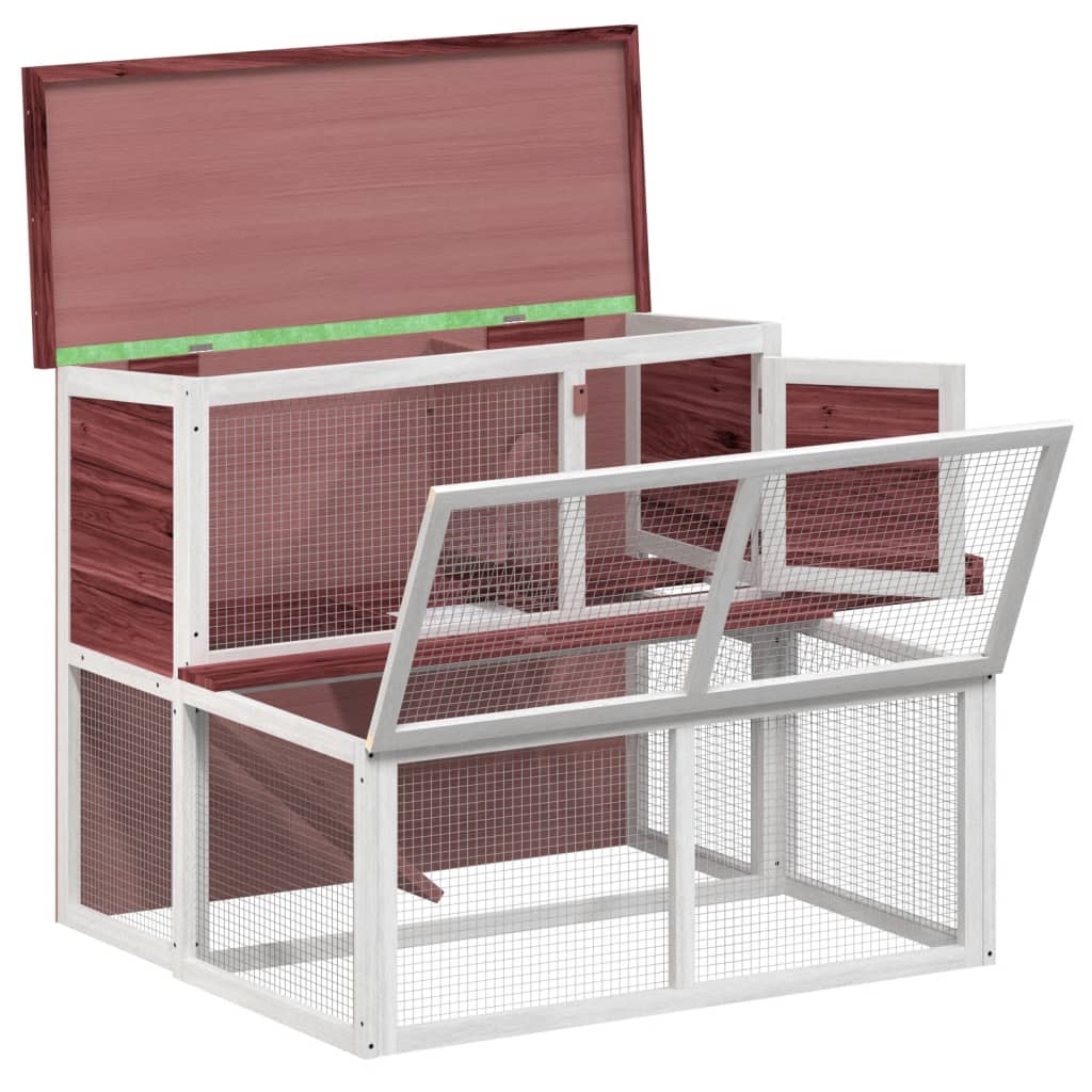 vidaXL Cușcă pentru iepuri, cafeniu, 102x90x84,5 cm, lemn masiv de pin