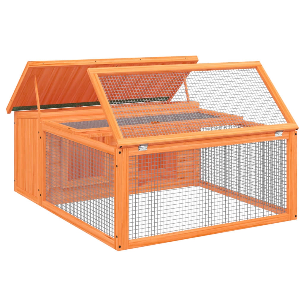 vidaXL Cușcă pentru iepuri, maro, 117,5x97x47,5 cm, lemn masiv de pin vidaXL Cușcă pentru iepuri, maro, 117,5x97x47,5 cm, lemn masiv de pin