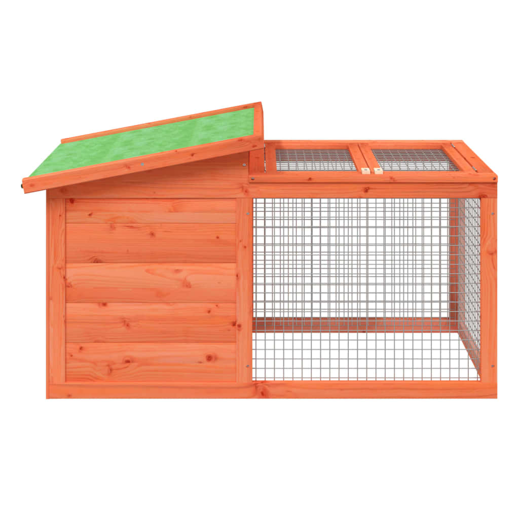vidaXL Cușcă pentru iepuri maro 100,5x54x55 cm lemn masiv de pin