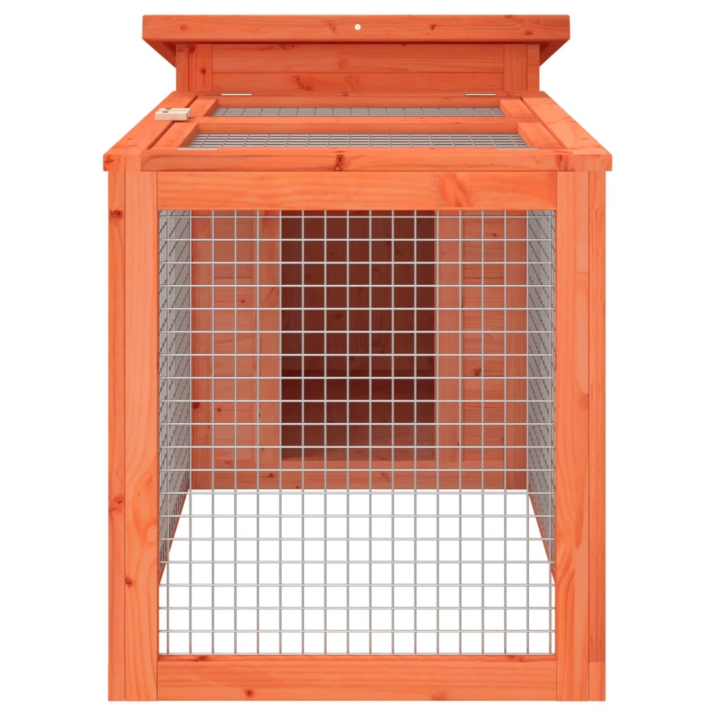 vidaXL Cușcă pentru iepuri maro 100,5x54x55 cm lemn masiv de pin