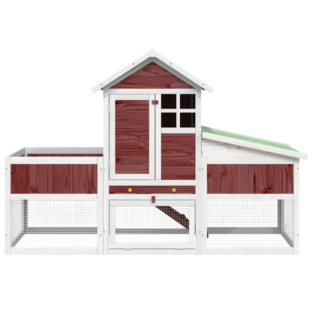 vidaXL Cușcă pentru iepuri cafeniu 170x63x113 cm lemn masiv de pin vidaXL Cușcă pentru iepuri cafeniu 170x63x113 cm lemn masiv de pin