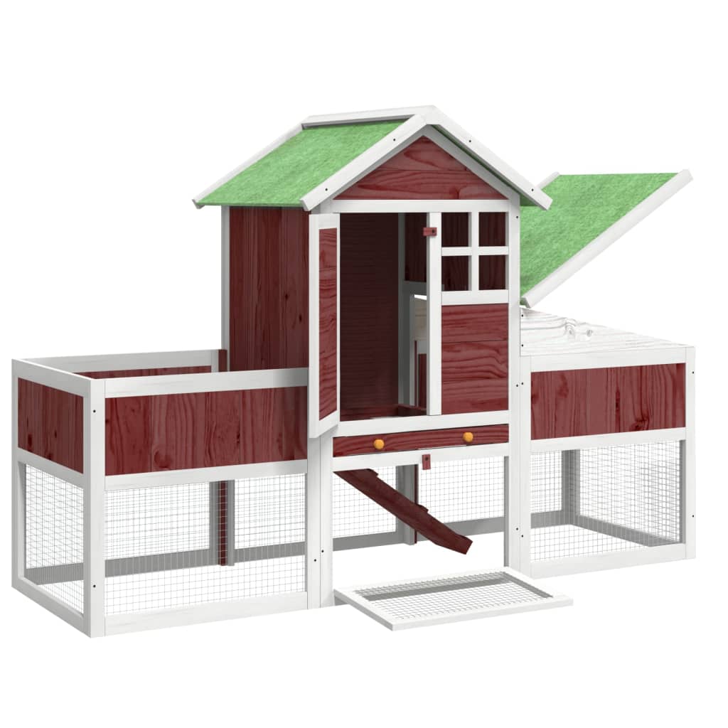 vidaXL Cușcă pentru iepuri cafeniu 170x63x113 cm lemn masiv de pin vidaXL Cușcă pentru iepuri cafeniu 170x63x113 cm lemn masiv de pin