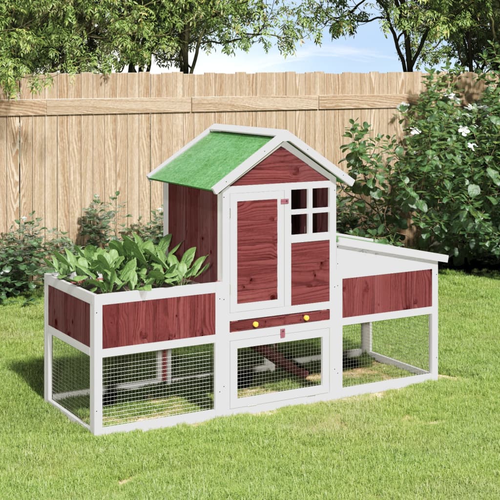 vidaXL Cușcă pentru iepuri cafeniu 170x63x113 cm lemn masiv de pin vidaXL Cușcă pentru iepuri cafeniu 170x63x113 cm lemn masiv de pin