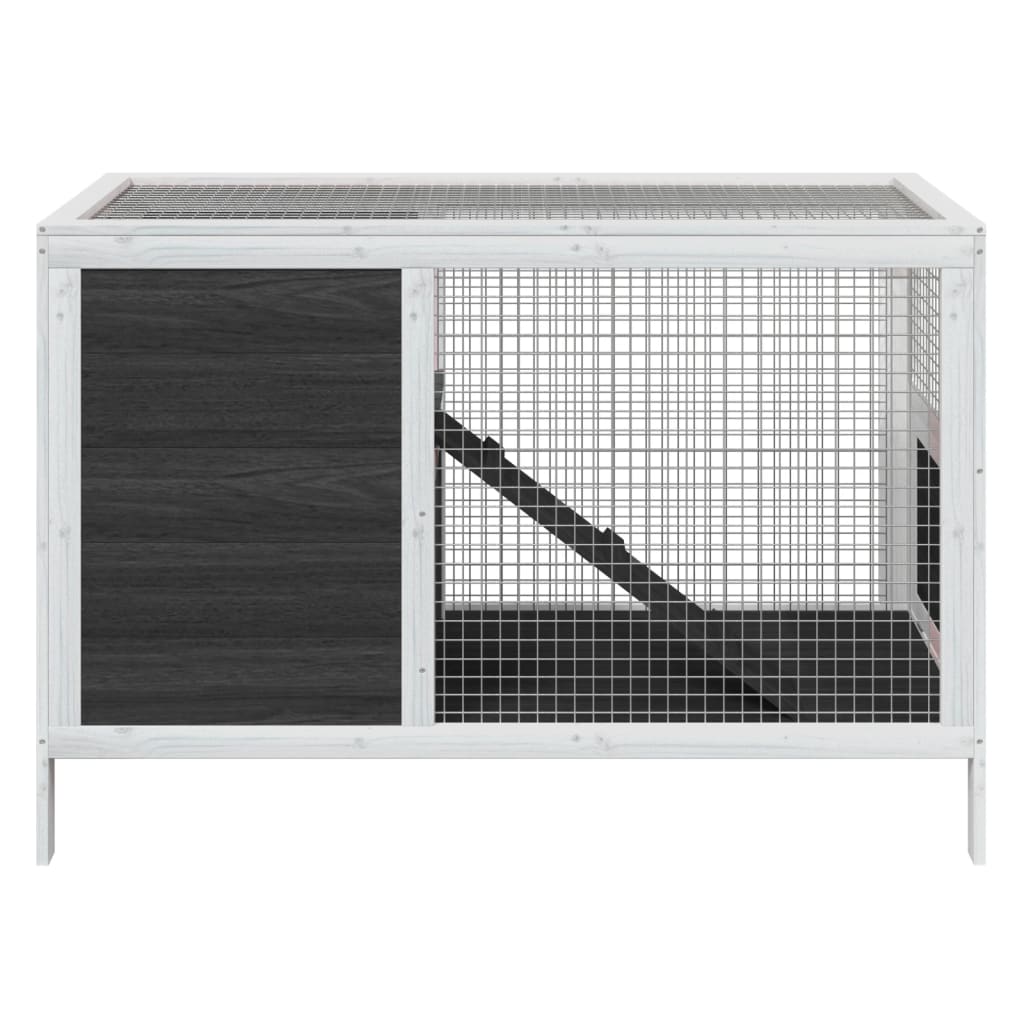 vidaXL Cușcă pentru iepuri gri 103x44x69,5 cm lemn masiv de pin vidaXL Cușcă pentru iepuri gri 103x44x69,5 cm lemn masiv de pin