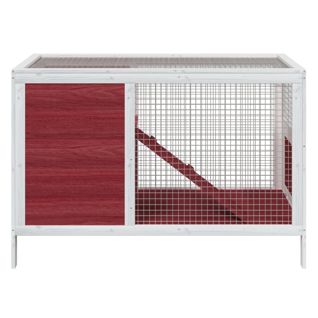 vidaXL Cușcă pentru iepuri cafeniu 103x44x69,5 cm lemn masiv de pin vidaXL Cușcă pentru iepuri cafeniu 103x44x69,5 cm lemn masiv de pin