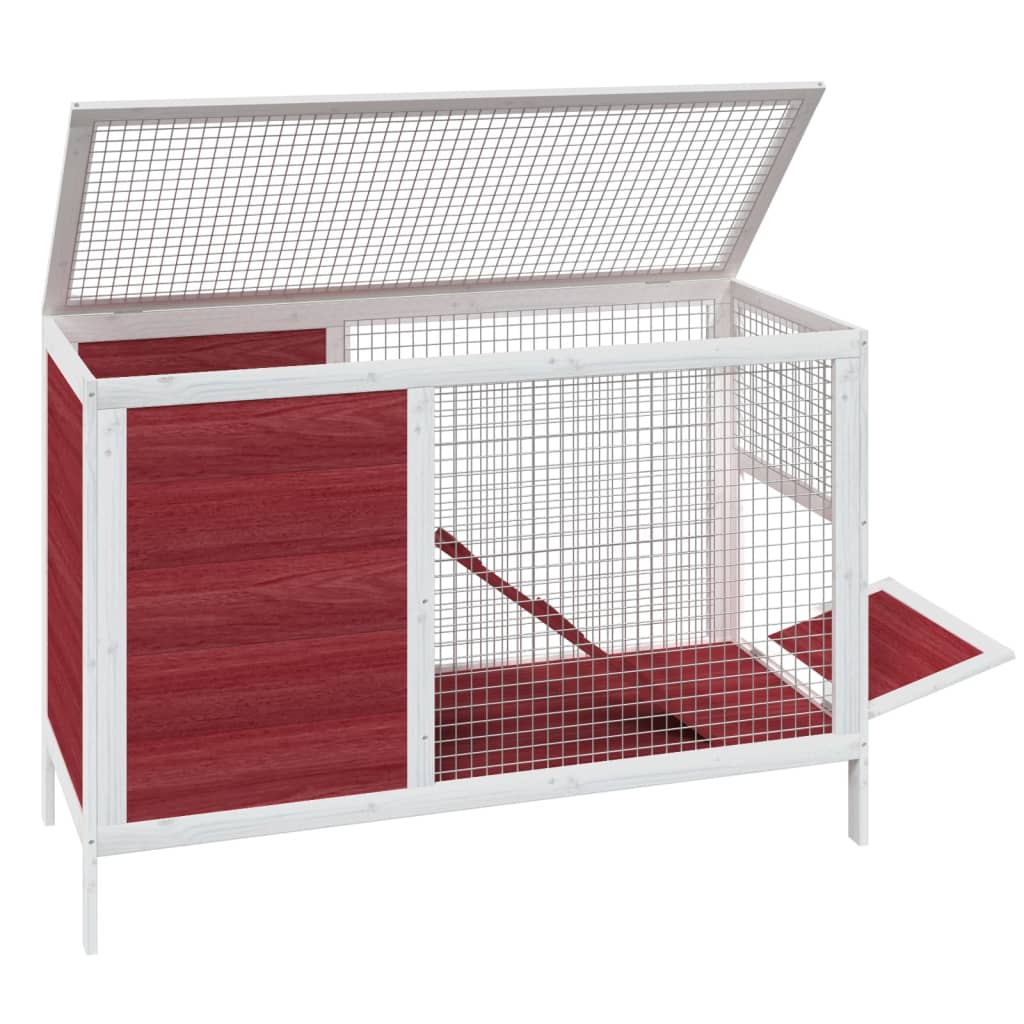 vidaXL Cușcă pentru iepuri cafeniu 103x44x69,5 cm lemn masiv de pin vidaXL Cușcă pentru iepuri cafeniu 103x44x69,5 cm lemn masiv de pin