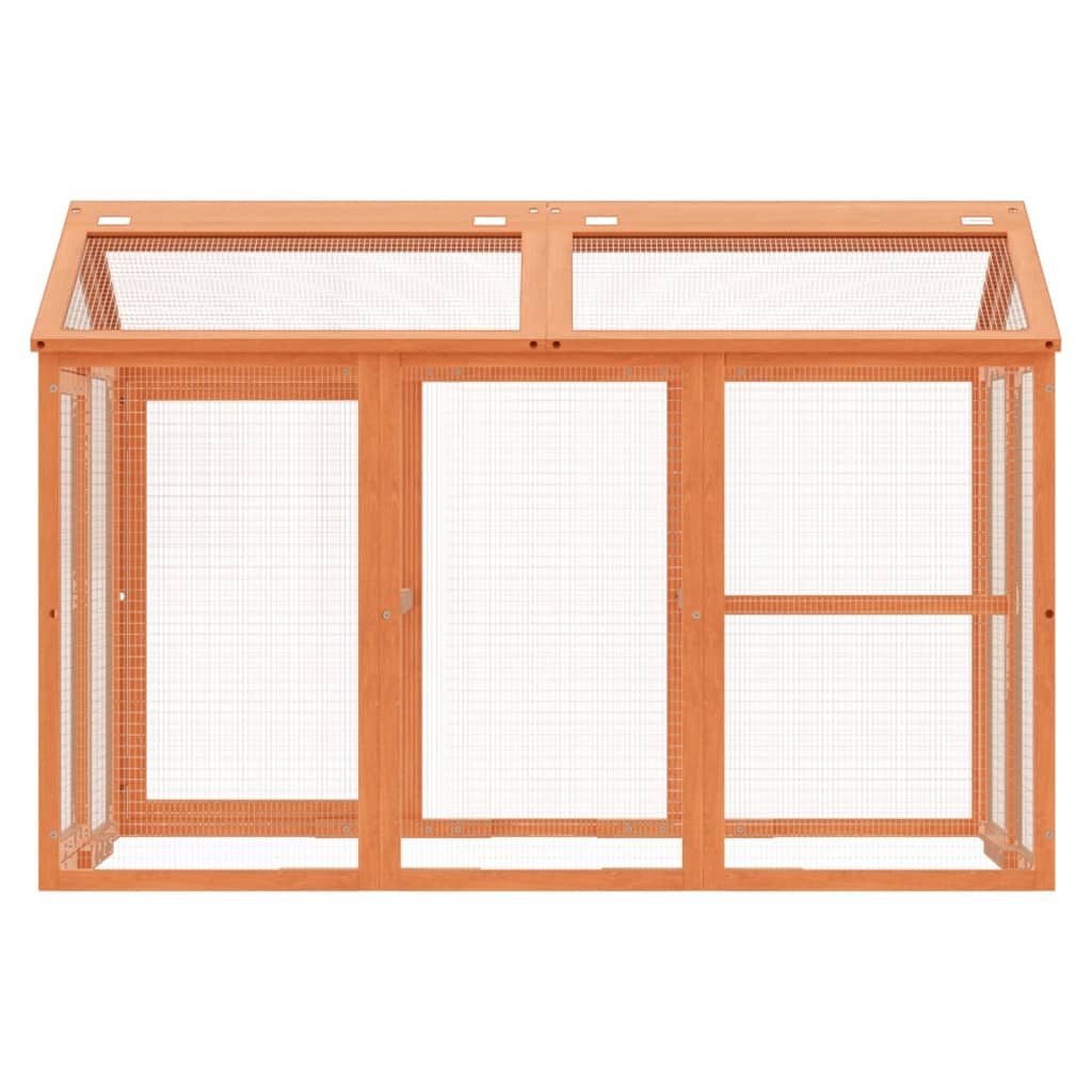 vidaXL Cutie de mișcare maro 141x94x104 cm lemn masiv de pin
