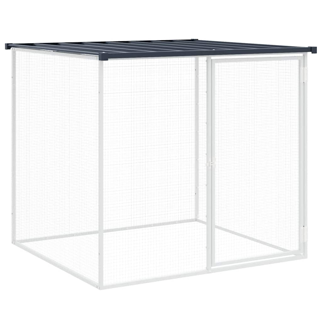 vidaXL Coteț pui cu acoperiș, antracit, 103x98x90 cm, oțel galvanizat vidaXL Coteț pui cu acoperiș, antracit, 103x98x90 cm, oțel galvanizat