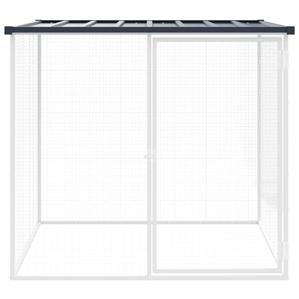 vidaXL Coteț pui cu acoperiș, antracit, 103x98x90 cm, oțel galvanizat vidaXL Coteț pui cu acoperiș, antracit, 103x98x90 cm, oțel galvanizat