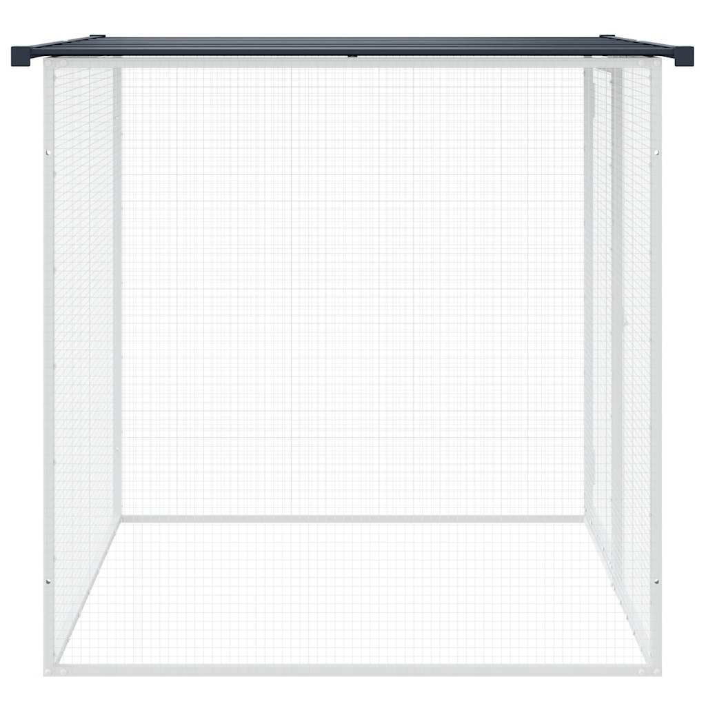 vidaXL Coteț pui cu acoperiș, antracit, 103x98x90 cm, oțel galvanizat vidaXL Coteț pui cu acoperiș, antracit, 103x98x90 cm, oțel galvanizat