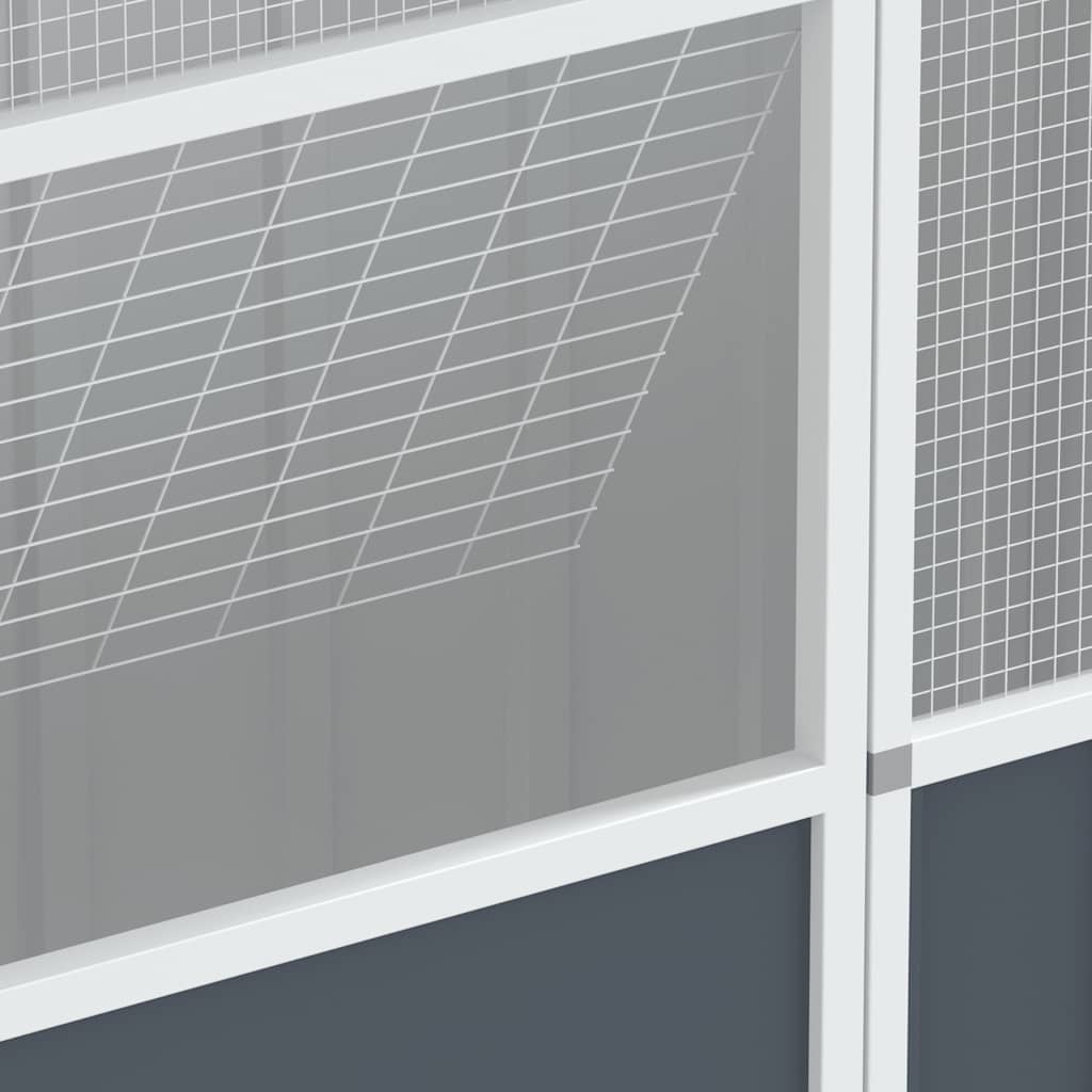 vidaXL Colivie pentru păsări antracit 115x78x200 cm oțel galvanizat vidaXL Colivie pentru păsări antracit 115x78x200 cm oțel galvanizat