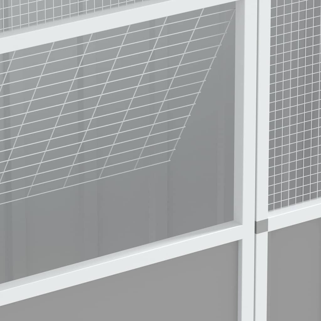 vidaXL Colivie pentru păsări gri 115x78x200 cm oțel galvanizat vidaXL Colivie pentru păsări gri 115x78x200 cm oțel galvanizat