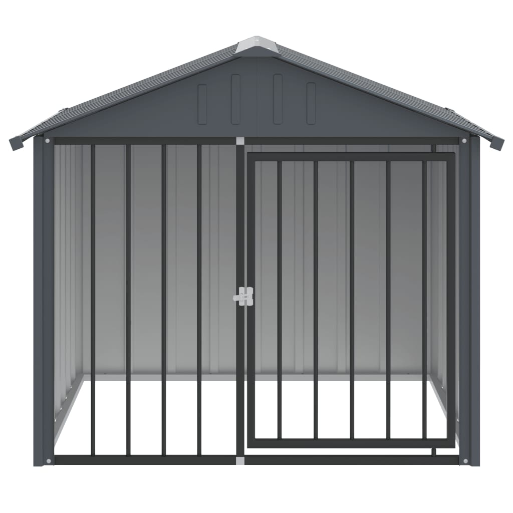 vidaXL Cușcă câine cu acoperiș, negru, 117x103x102 cm, oțel galvanizat vidaXL Cușcă câine cu acoperiș, negru, 117x103x102 cm, oțel galvanizat
