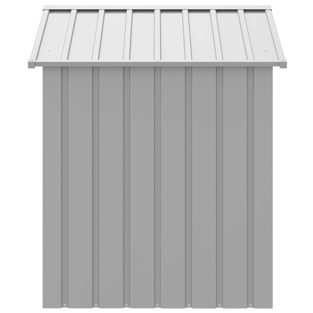 vidaXL Casă câine & acoperiș gri deschis 117x103x123cm oțel galvanizat vidaXL Casă câine & acoperiș gri deschis 117x103x123cm oțel galvanizat