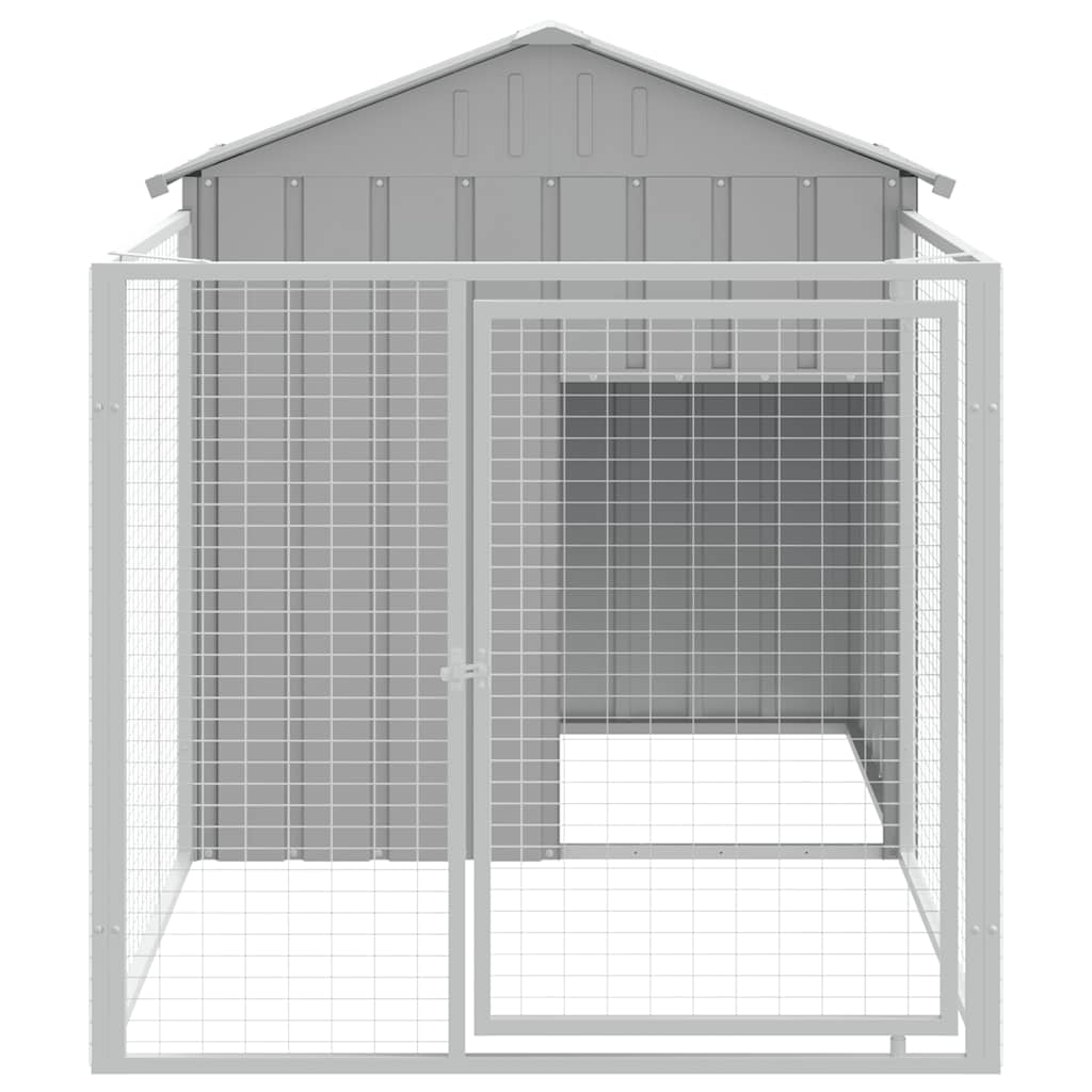 vidaXL Cușcă de câine & țarc gri deschis 117x201x123cm oțel galvanizat vidaXL Cușcă de câine & țarc gri deschis 117x201x123cm oțel galvanizat