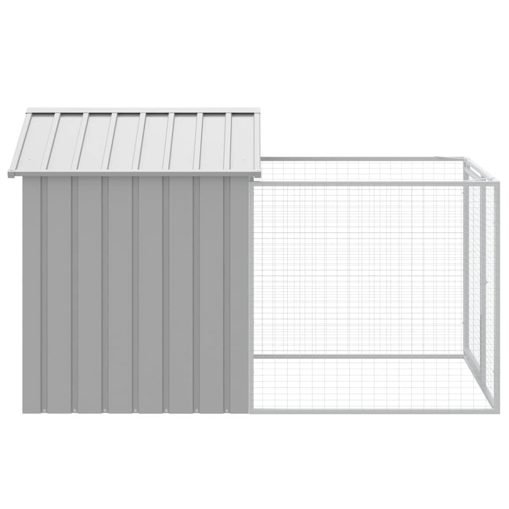 vidaXL Cușcă de câine & țarc gri deschis 117x201x123cm oțel galvanizat vidaXL Cușcă de câine & țarc gri deschis 117x201x123cm oțel galvanizat