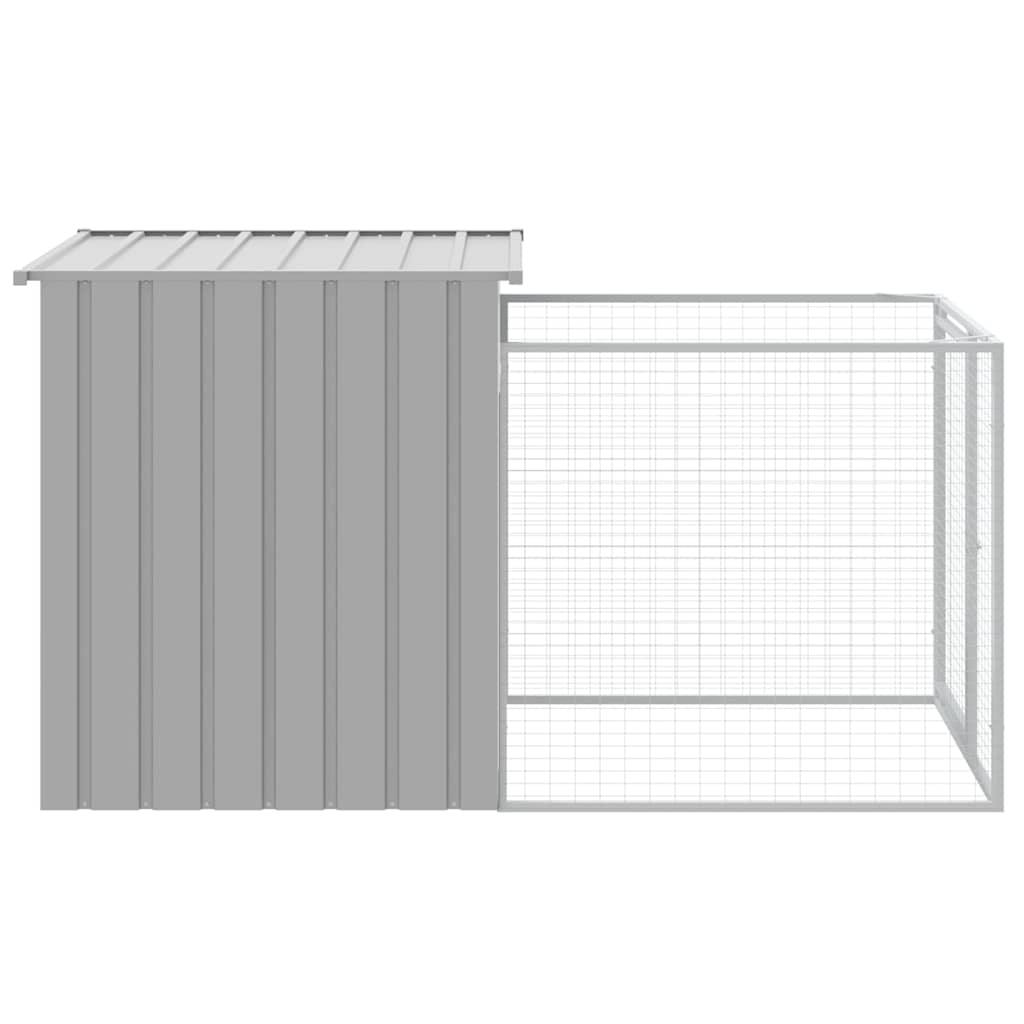 vidaXL Cușcă de câine & țarc gri deschis 110x201x110cm oțel galvanizat
