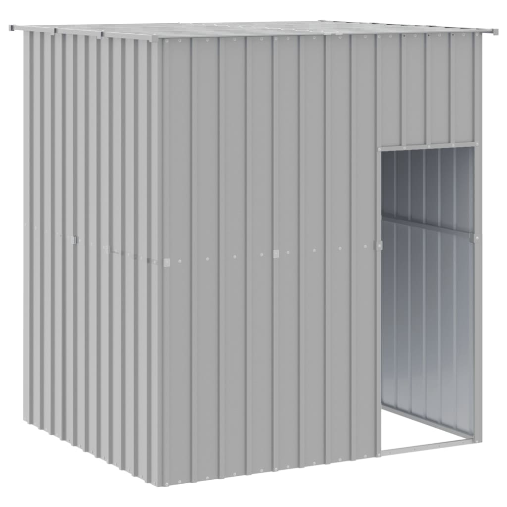 vidaXL Cușcă câine acoperiș gri deschis 165x153x181 cm oțel galvanizat vidaXL Cușcă câine acoperiș gri deschis 165x153x181 cm oțel galvanizat