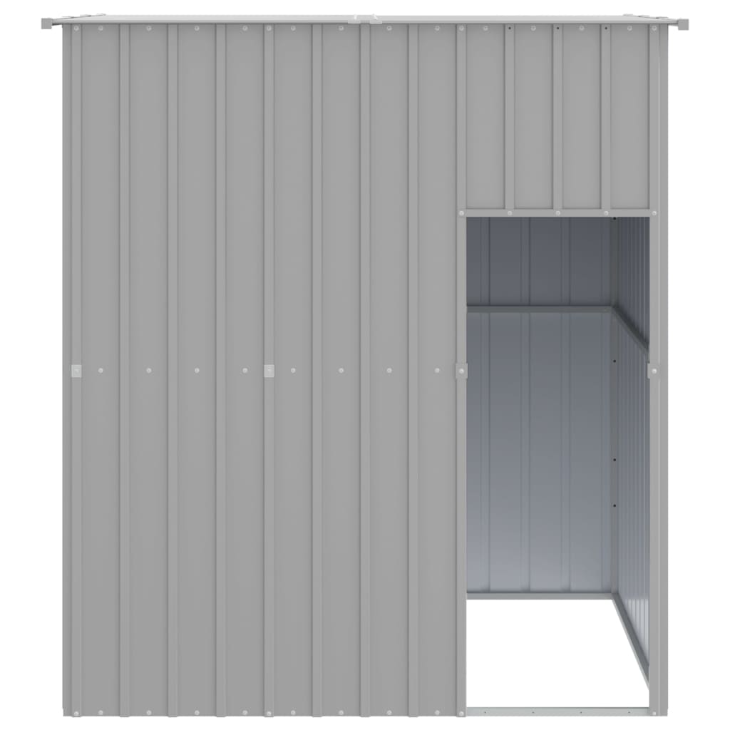 vidaXL Cușcă câine acoperiș gri deschis 165x153x181 cm oțel galvanizat vidaXL Cușcă câine acoperiș gri deschis 165x153x181 cm oțel galvanizat