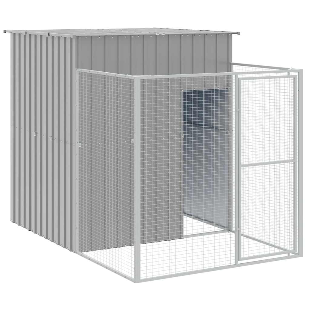 vidaXL Cușcă de câine & țarc gri deschis 165x251x181cm oțel galvanizat vidaXL Cușcă de câine & țarc gri deschis 165x251x181cm oțel galvanizat