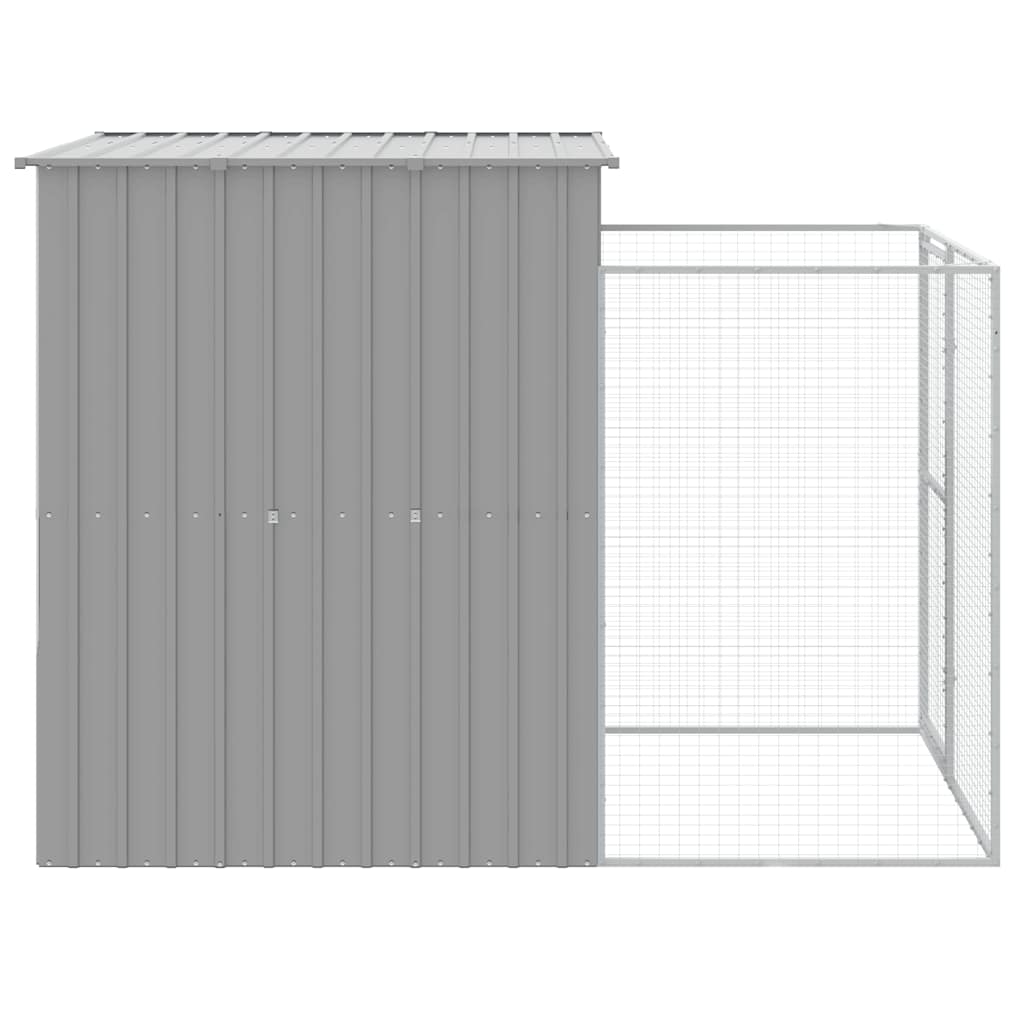 vidaXL Cușcă de câine & țarc gri deschis 165x251x181cm oțel galvanizat vidaXL Cușcă de câine & țarc gri deschis 165x251x181cm oțel galvanizat