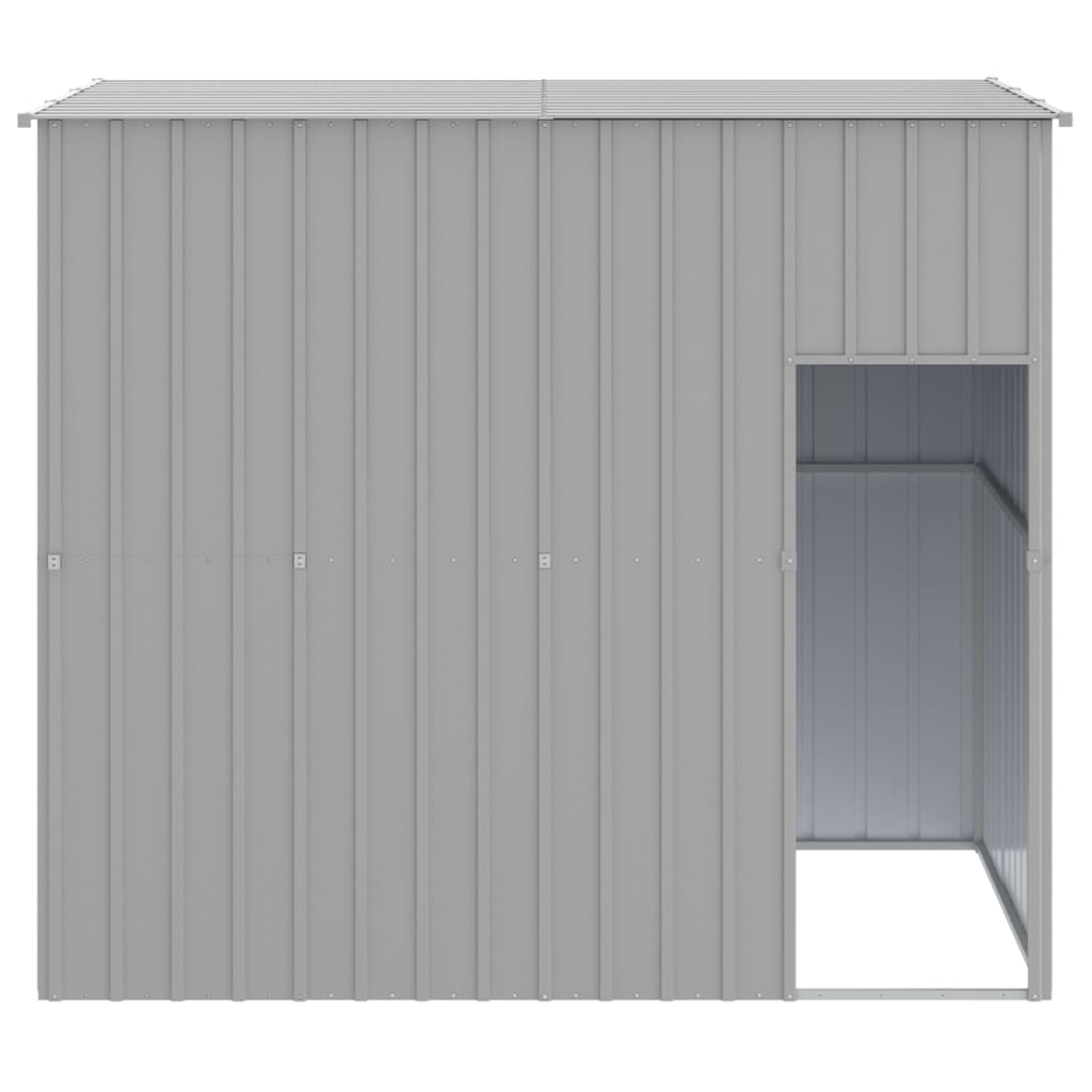 vidaXL Casă câine & acoperiș gri deschis 214x153x181cm oțel galvanizat vidaXL Casă câine & acoperiș gri deschis 214x153x181cm oțel galvanizat