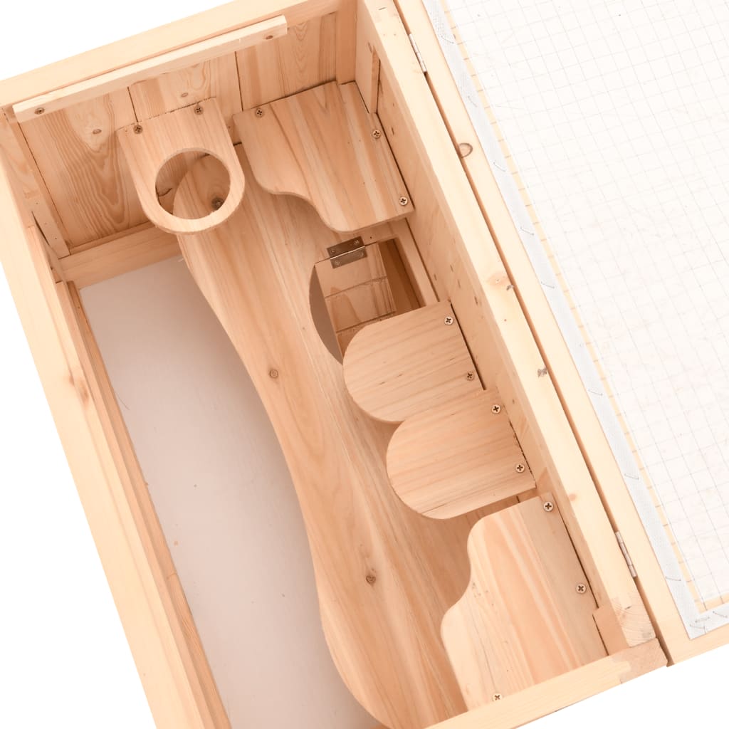 vidaXL Cușcă pentru hamsteri, 60x35,5x42 cm, lemn masiv de brad vidaXL Cușcă pentru hamsteri, 60x35,5x42 cm, lemn masiv de brad