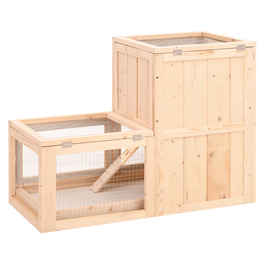 vidaXL Cușcă pentru hamsteri, 81x40x60 cm, lemn masiv de brad vidaXL Cușcă pentru hamsteri, 81x40x60 cm, lemn masiv de brad