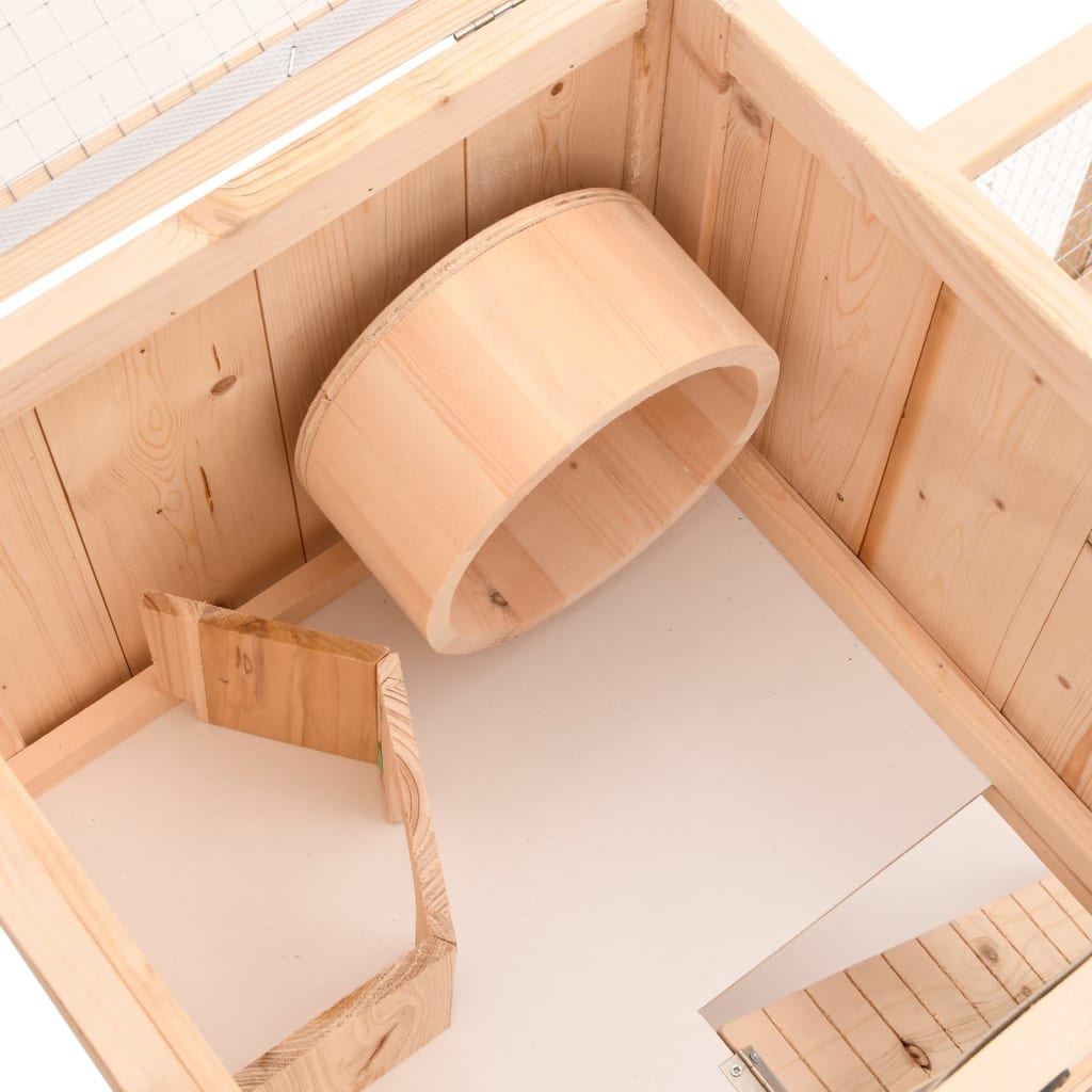 vidaXL Cușcă pentru hamsteri, 81x40x60 cm, lemn masiv de brad vidaXL Cușcă pentru hamsteri, 81x40x60 cm, lemn masiv de brad