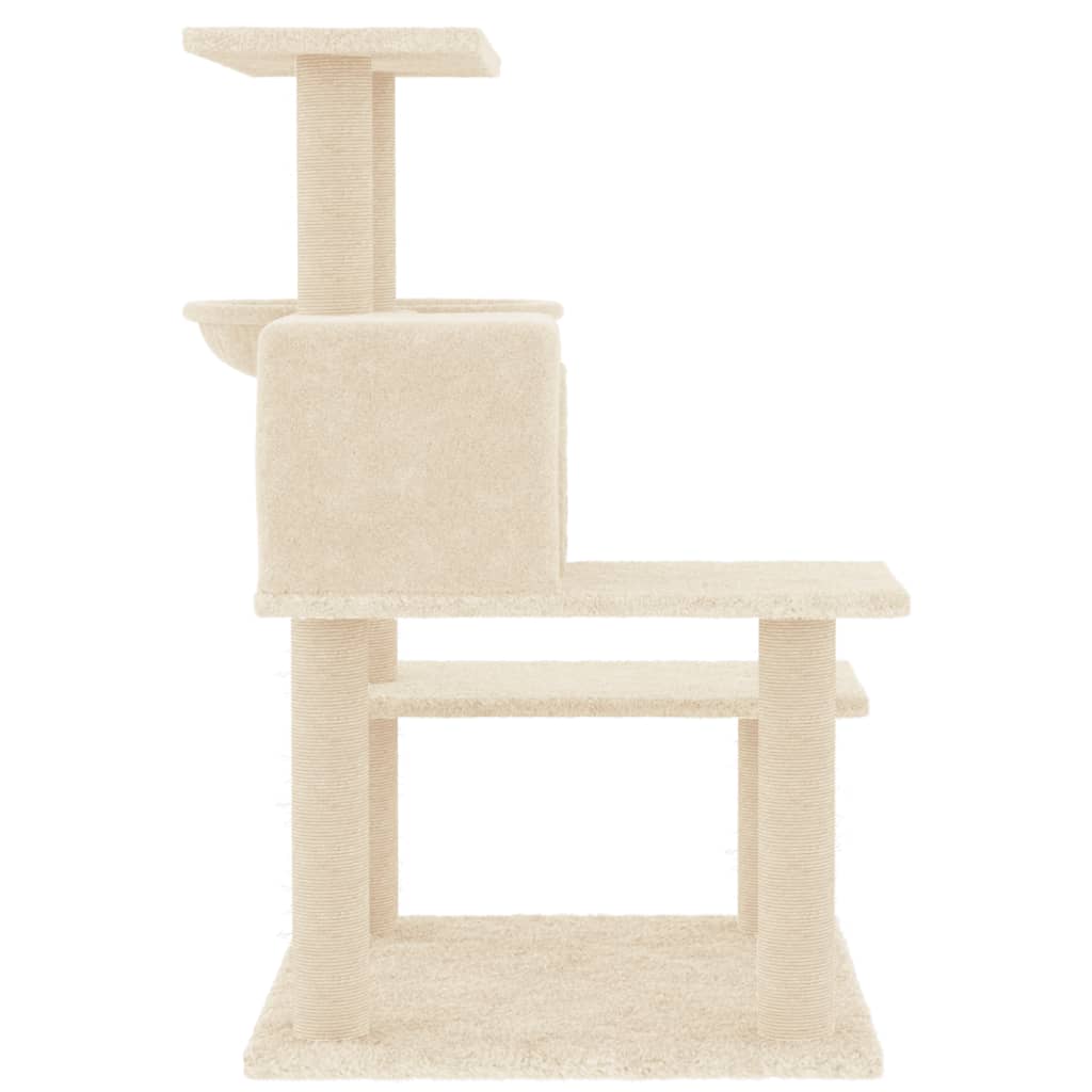 vidaXL Ansamblu de pisici cu stâlpi din funie de sisal, crem, 82,5 cm vidaXL Ansamblu de pisici cu stâlpi din funie de sisal, crem, 82,5 cm
