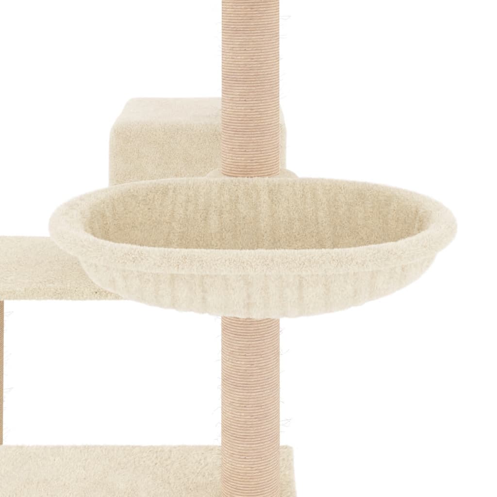 vidaXL Ansamblu de pisici cu stâlpi din funie de sisal, crem, 82,5 cm vidaXL Ansamblu de pisici cu stâlpi din funie de sisal, crem, 82,5 cm