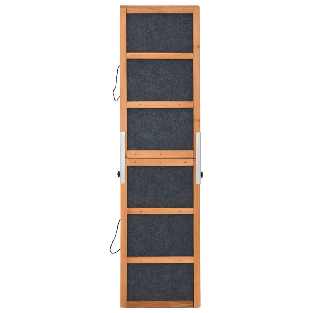 vidaXL Rampă pentru câini, gri, 120x30 cm, lemn masiv de brad
