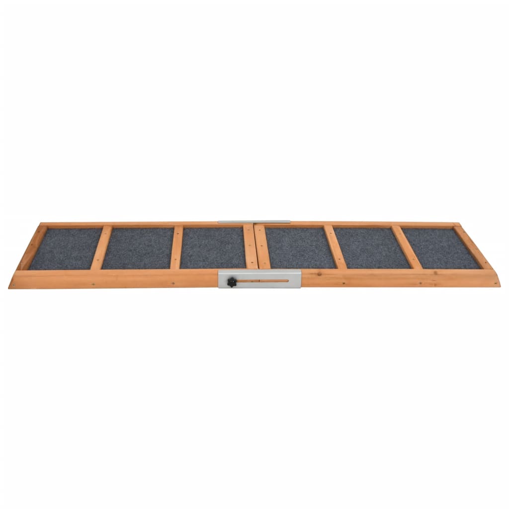 vidaXL Rampă pentru câini, gri, 120x30 cm, lemn masiv de brad
