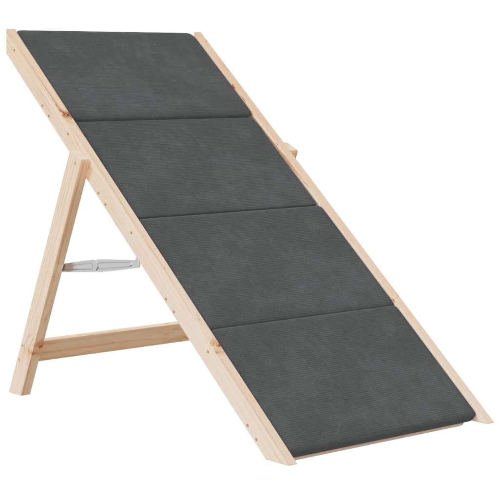 vidaXL Scară pentru câini, gri, 105x47 cm, lemn masiv de brad vidaXL Scară pentru câini, gri, 105x47 cm, lemn masiv de brad