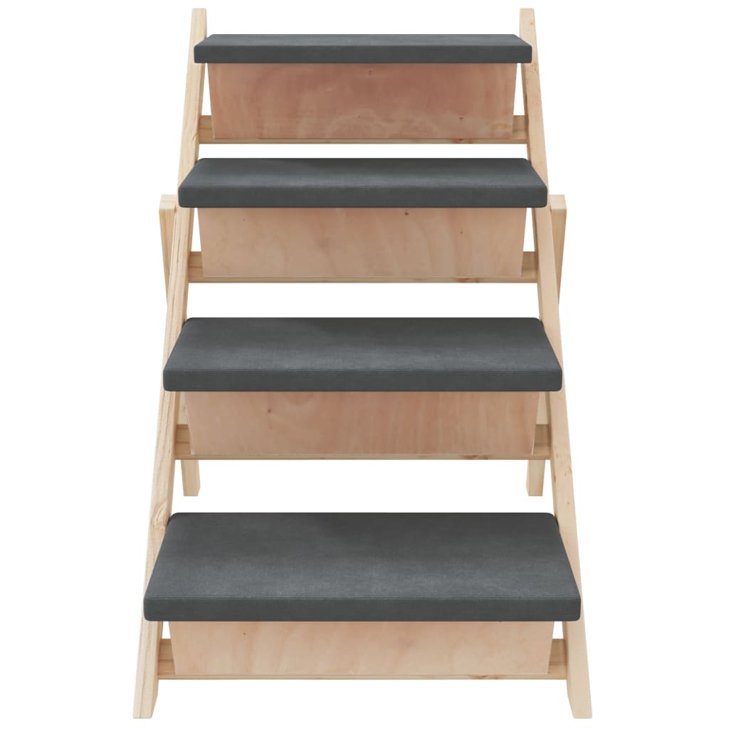 vidaXL Scară pentru câini, gri, 105x47 cm, lemn masiv de brad vidaXL Scară pentru câini, gri, 105x47 cm, lemn masiv de brad