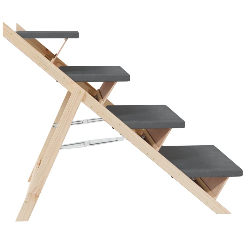 vidaXL Scară pentru câini, gri, 105x47 cm, lemn masiv de brad vidaXL Scară pentru câini, gri, 105x47 cm, lemn masiv de brad