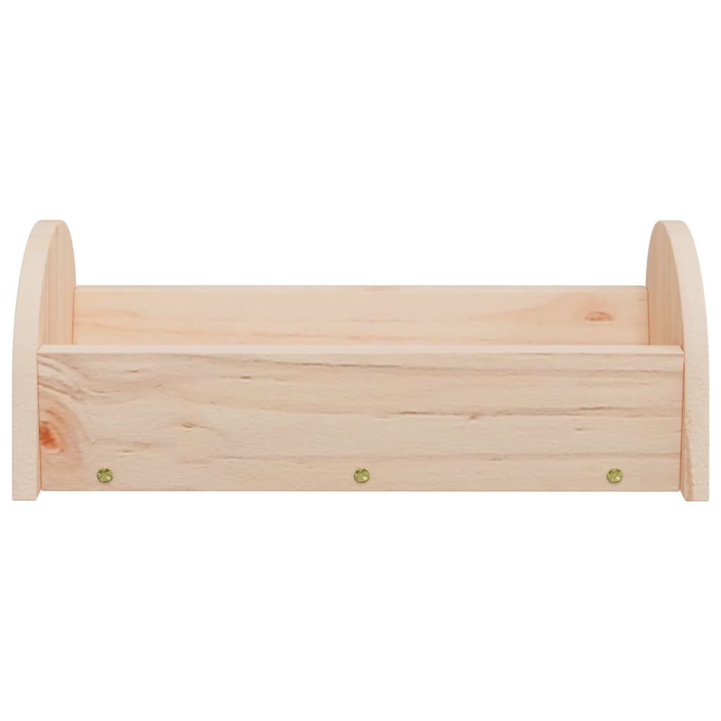 vidaXL Hrănitor pentru fân de iepuri, 28x10x10 cm, lemn masiv brad