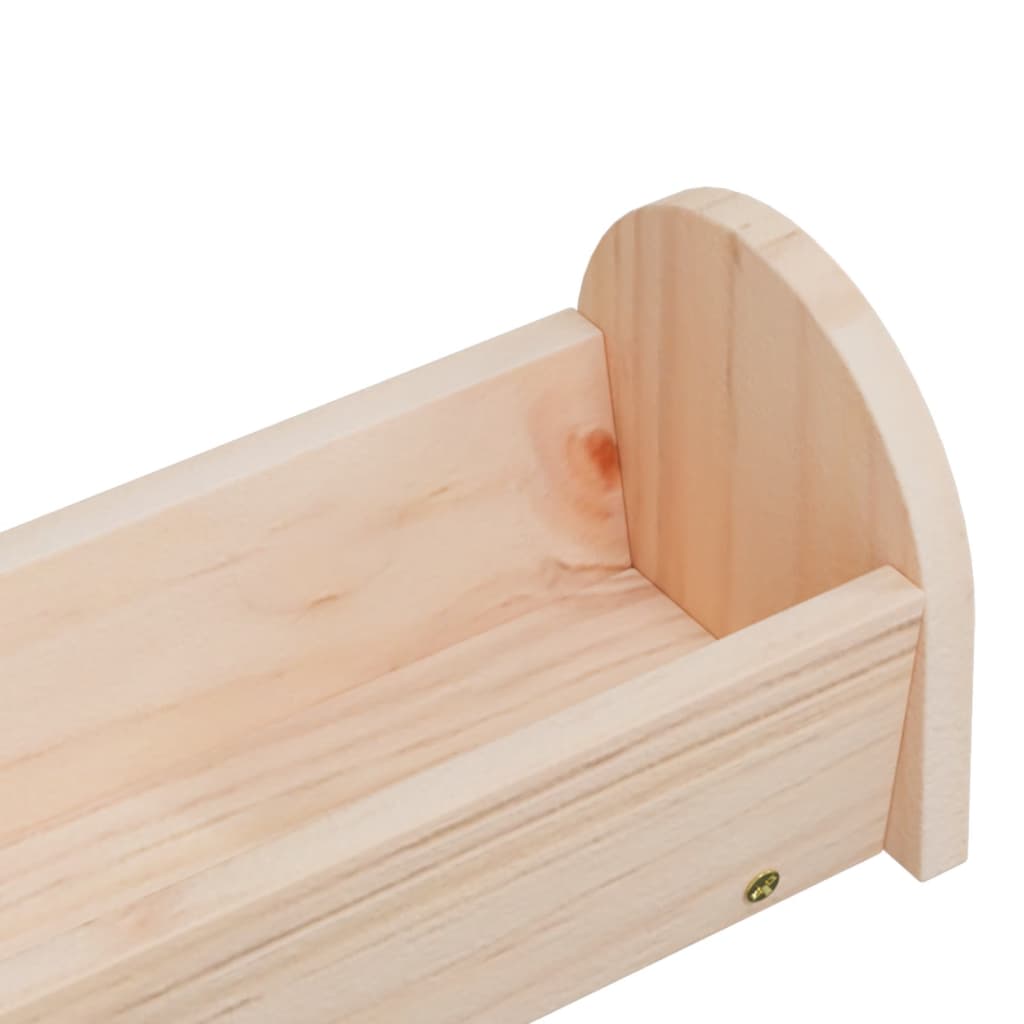 vidaXL Hrănitor pentru fân de iepuri, 28x10x10 cm, lemn masiv brad