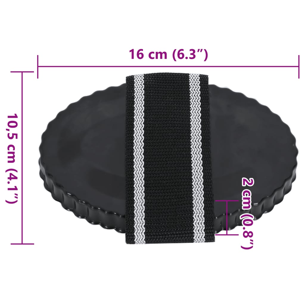 vidaXL Piepteni de îngrijire curry, 3 buc., negru, oțel vidaXL Piepteni de îngrijire curry, 3 buc., negru, oțel