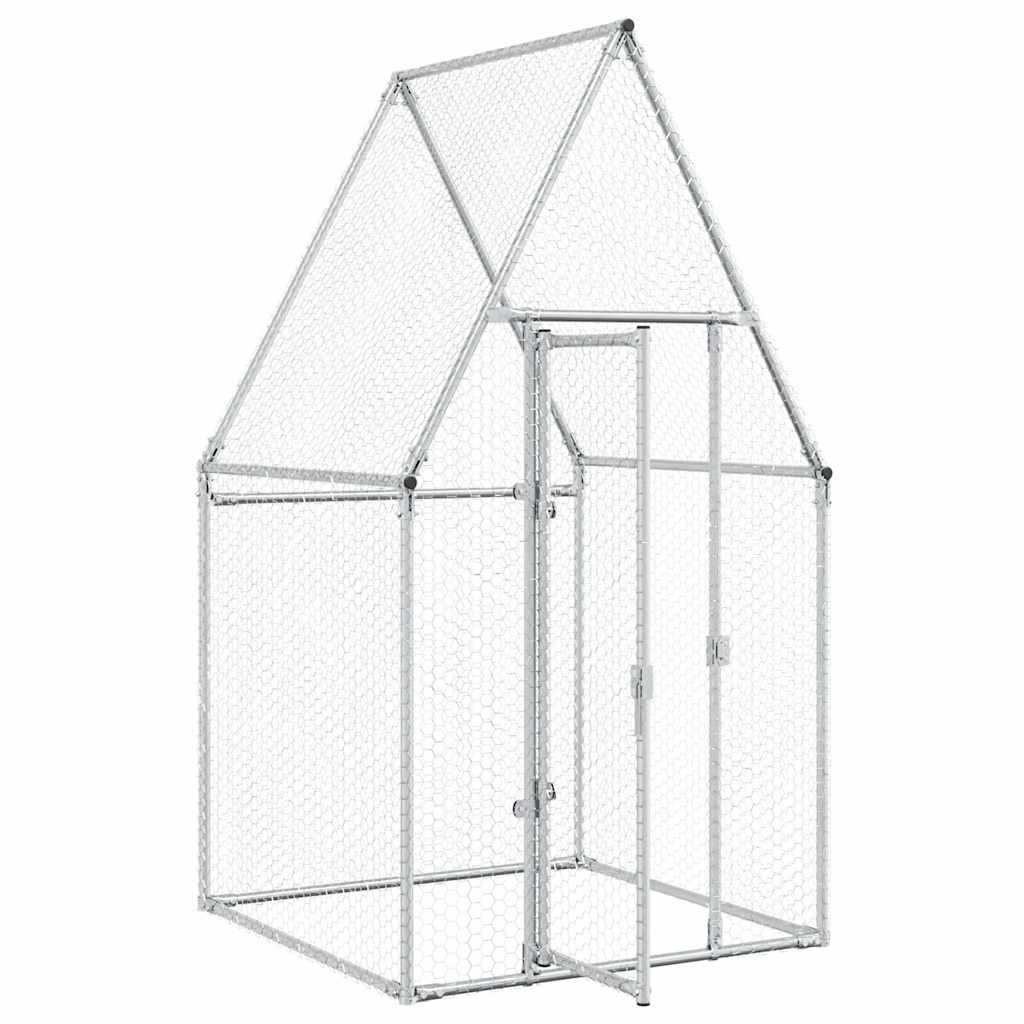 vidaXL Coteț pentru păsări, gri, 100x100x190 cm, oțel galvanizat vidaXL Coteț pentru păsări, gri, 100x100x190 cm, oțel galvanizat