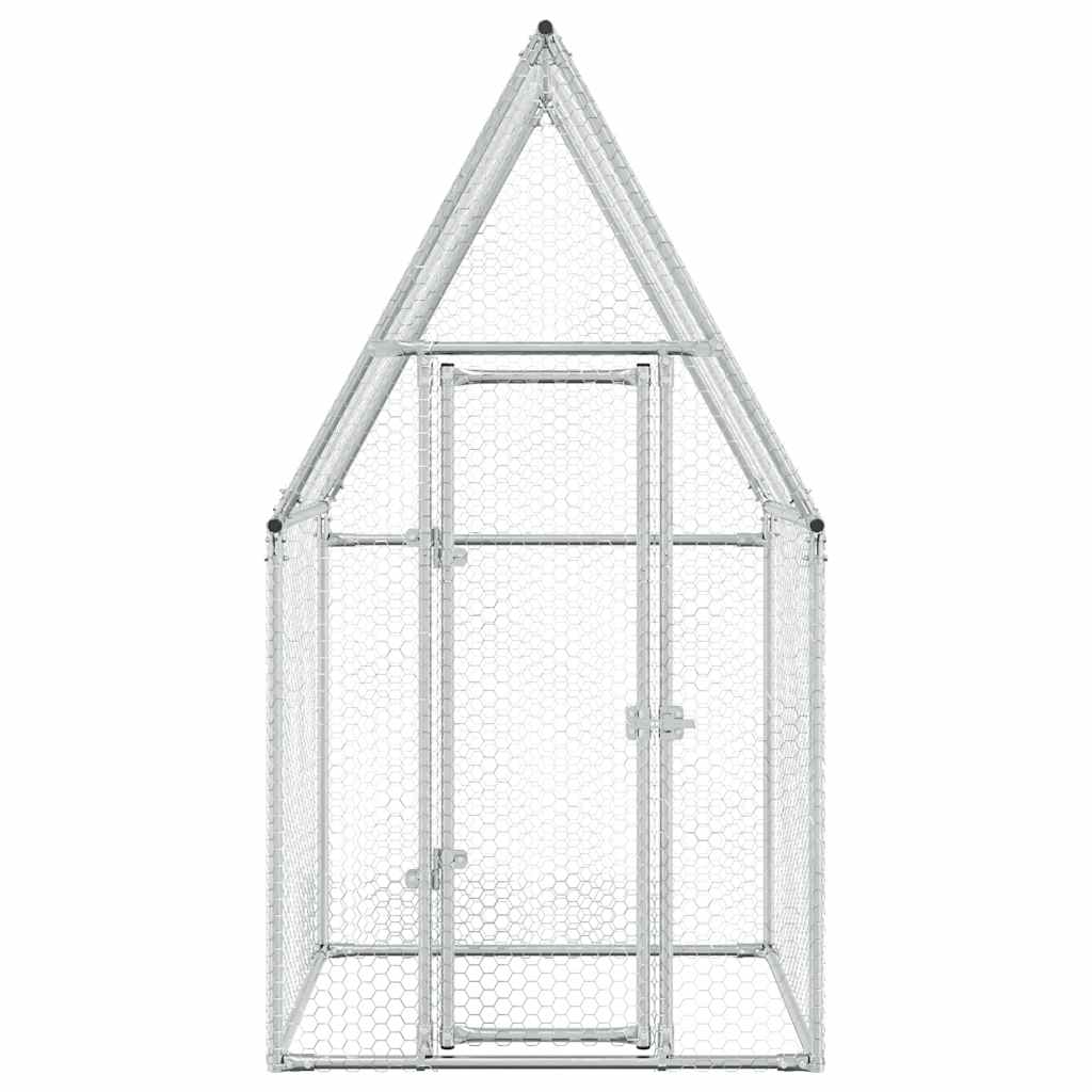vidaXL Coteț pentru păsări, gri, 100x100x190 cm, oțel galvanizat vidaXL Coteț pentru păsări, gri, 100x100x190 cm, oțel galvanizat