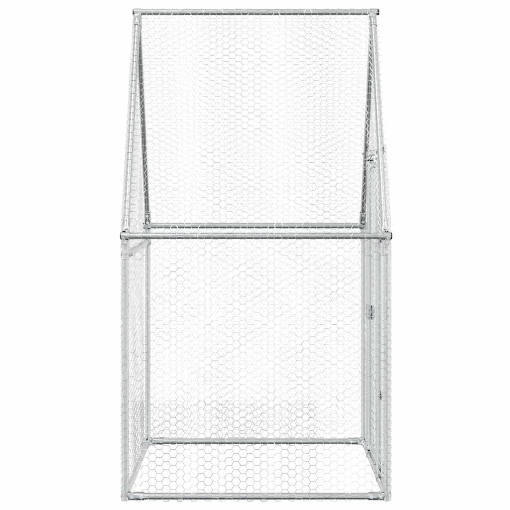 vidaXL Coteț pentru păsări, gri, 100x100x190 cm, oțel galvanizat vidaXL Coteț pentru păsări, gri, 100x100x190 cm, oțel galvanizat